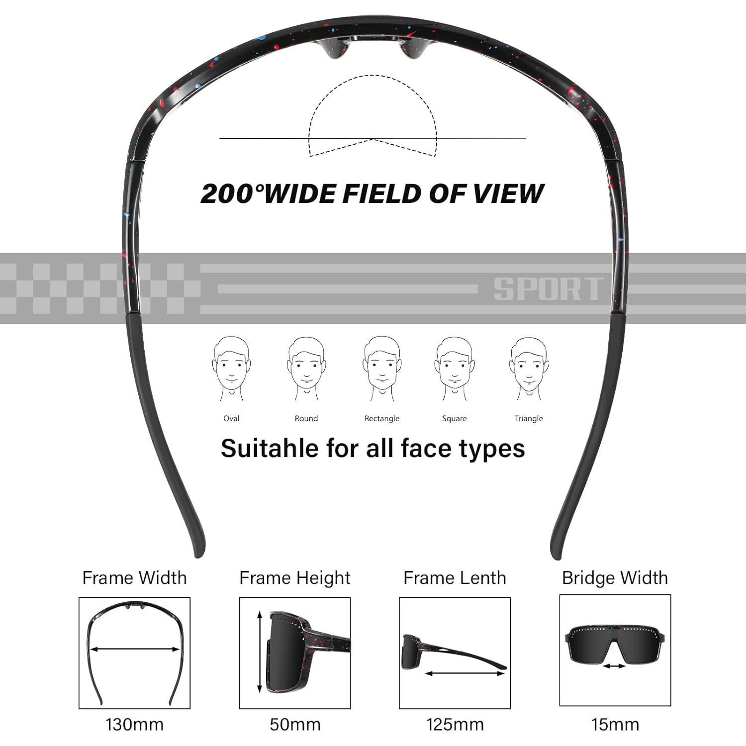 Gafas de sol deportivas DioKiw UV400 para hombres - 3 colores