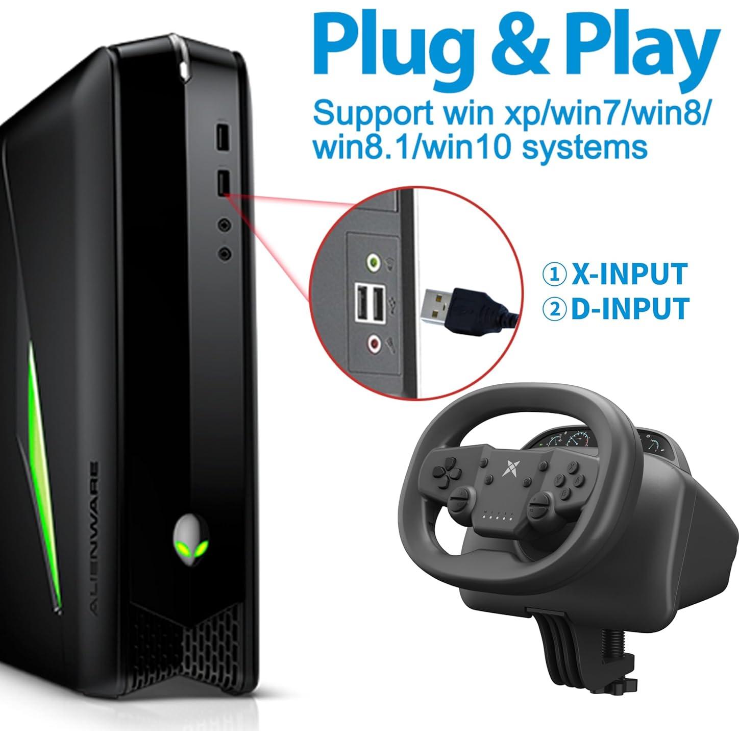 Volante de Juego DOYO KT820D Inalámbrico 270° para PS4/PC