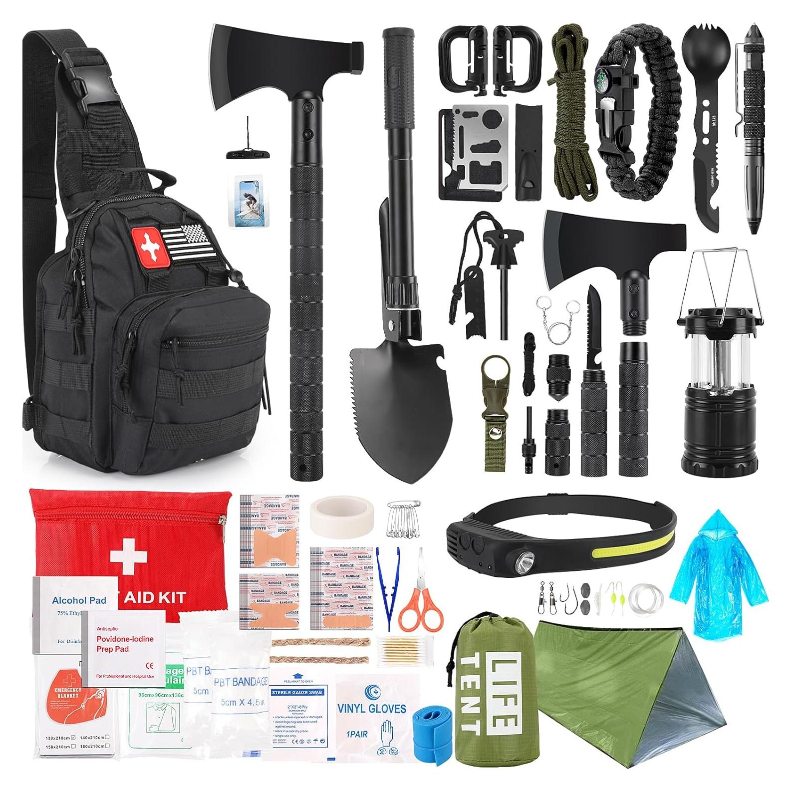 Kit de Supervivencia XIFOZA 268 Piezas con Primeros Auxilios