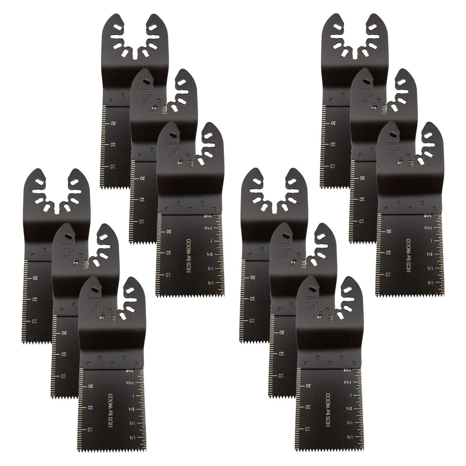 Juego de 12 Hojas de Sierra Oscilante TuhooMall 34mm Madera