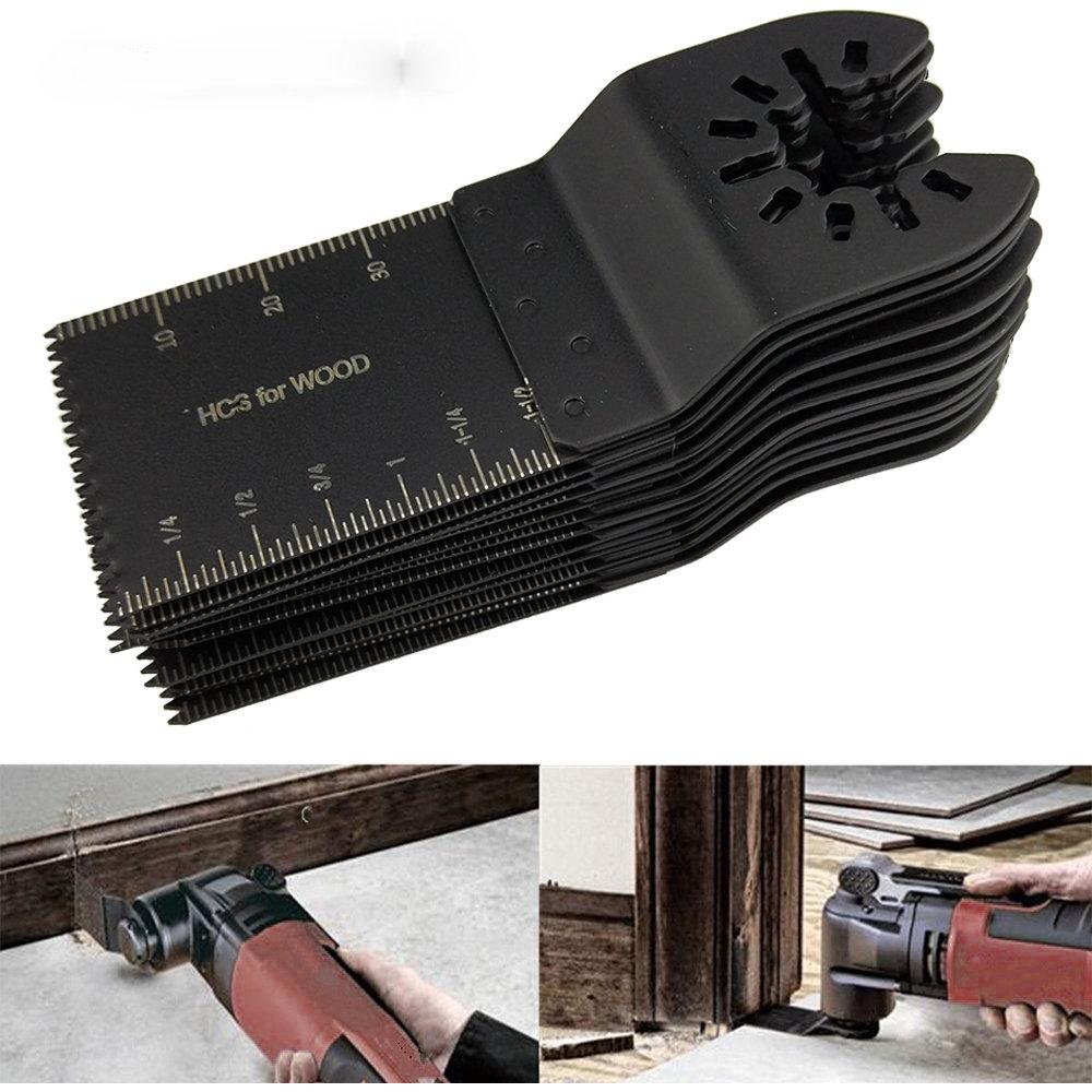 Juego de 12 Hojas de Sierra Oscilante TuhooMall 34mm Madera