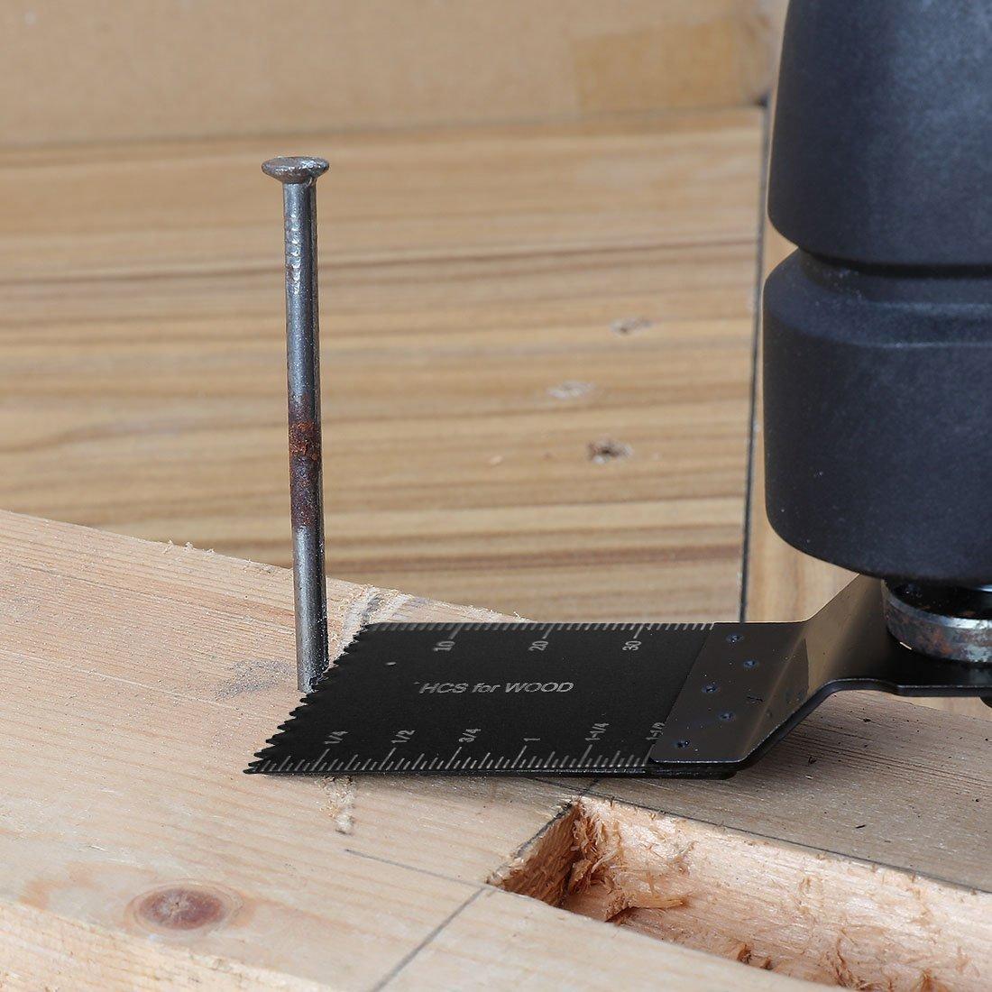 Juego de 12 Hojas de Sierra Oscilante TuhooMall 34mm Madera