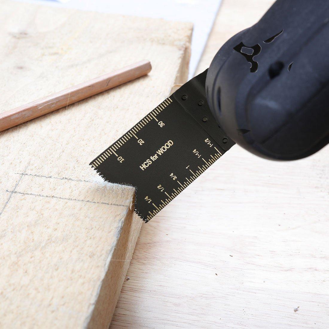 Juego de 12 Hojas de Sierra Oscilante TuhooMall 34mm Madera