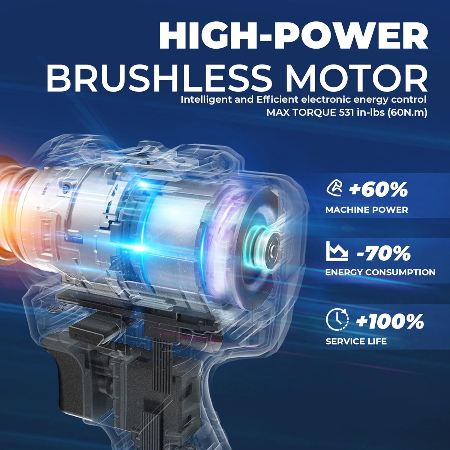 Taladro de Percusión Inalámbrico Dong Cheng 20V 60N.m 2 Baterías