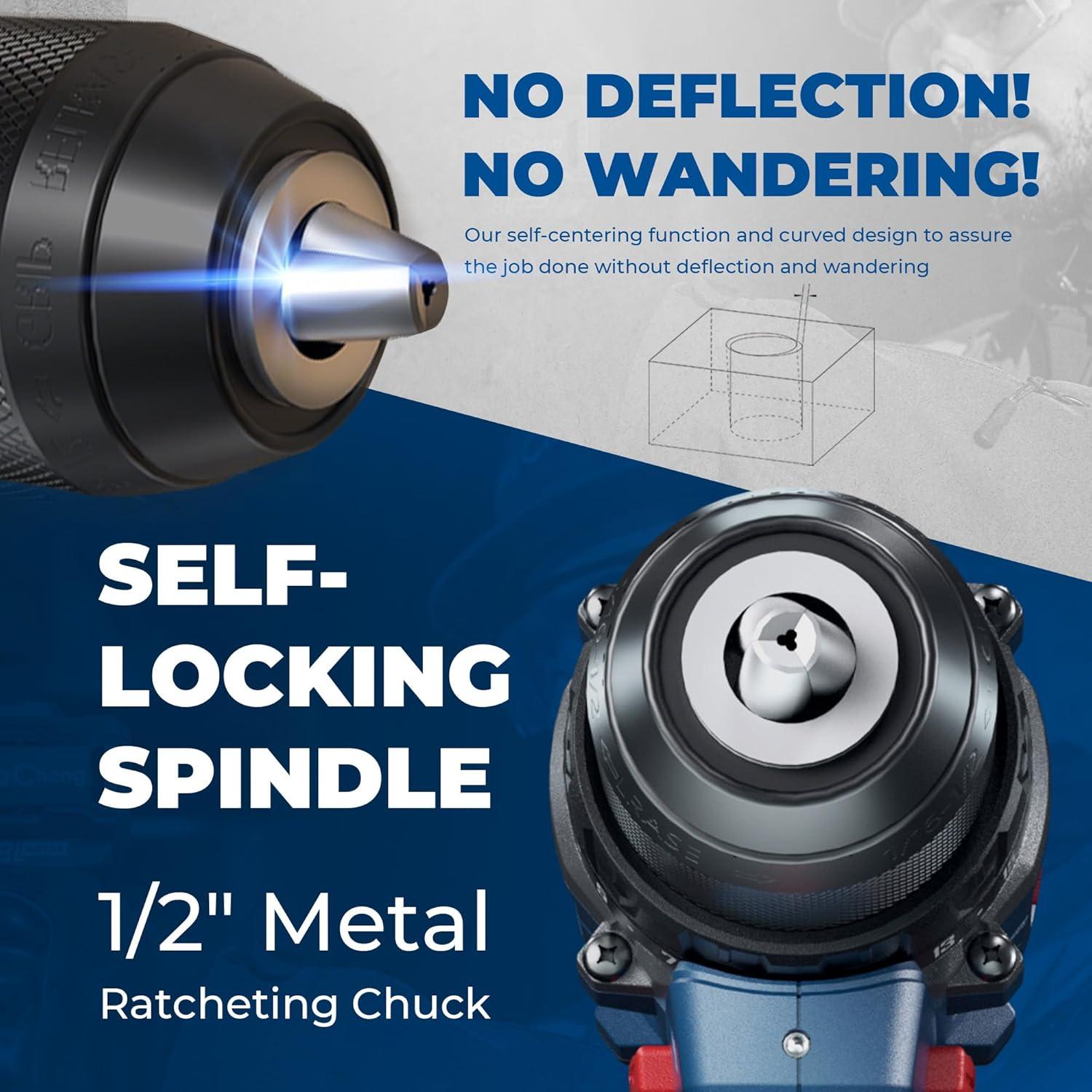 Taladro de Percusión Inalámbrico Dong Cheng 20V 60N.m 2 Baterías