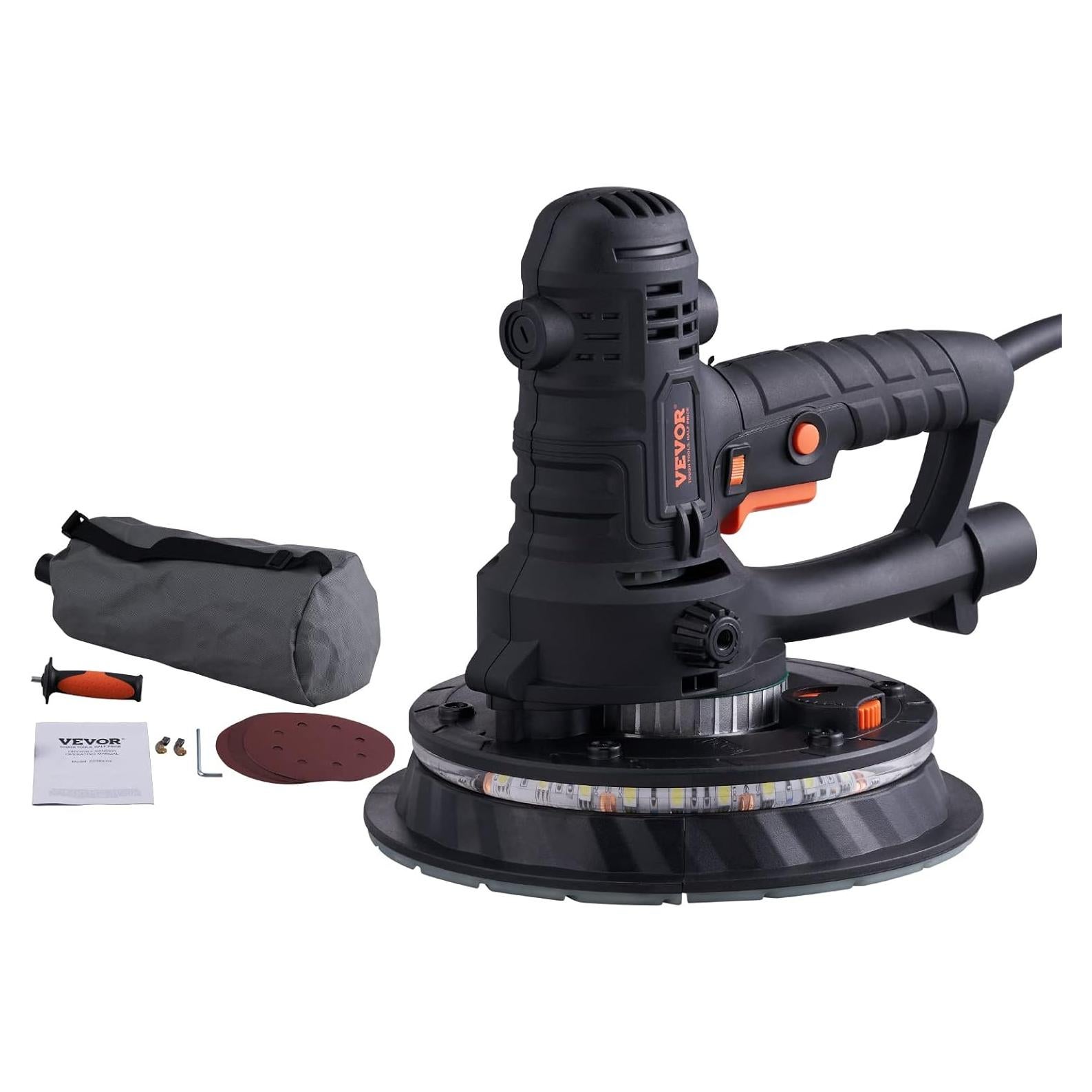 Lijadora de Yeso Eléctrica VEVOR 800W con 12 Discos 180mm