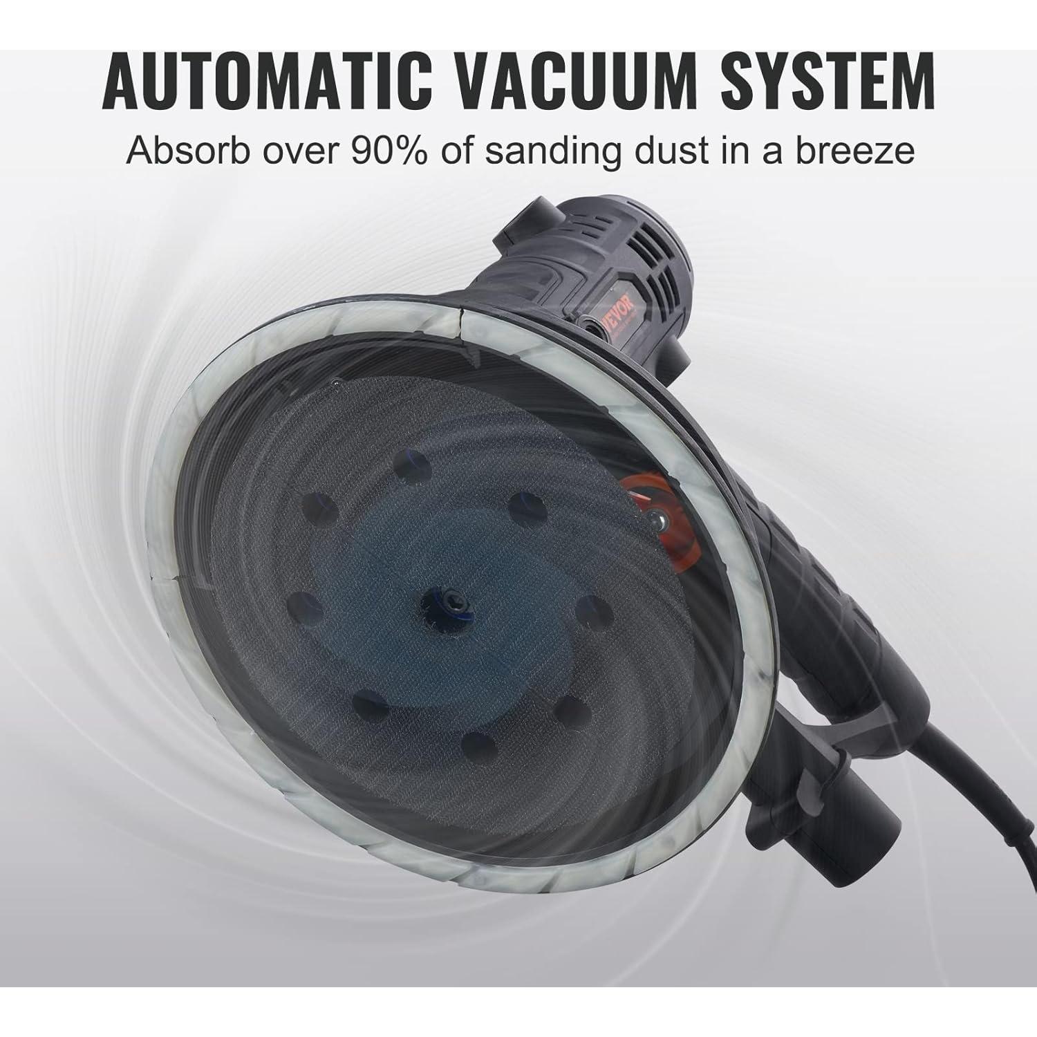 Lijadora de Yeso Eléctrica VEVOR 800W con 12 Discos 180mm