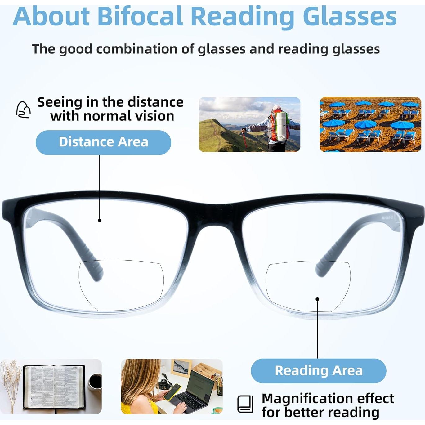 Gafas de lectura bifocales Wenzhou 1.0x con filtro azul