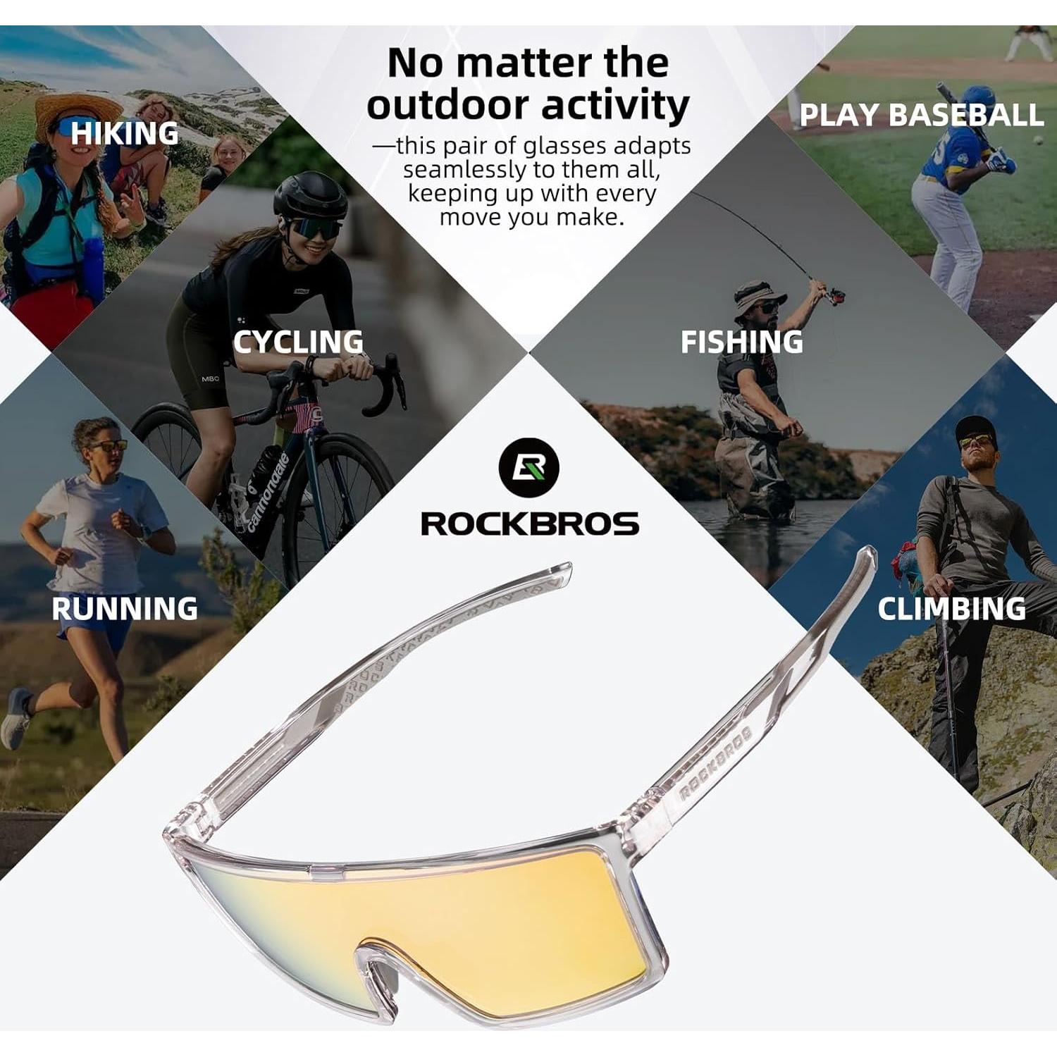 Gafas de Ciclismo ROCKBROS Polarizadas UV400 Ligeras
