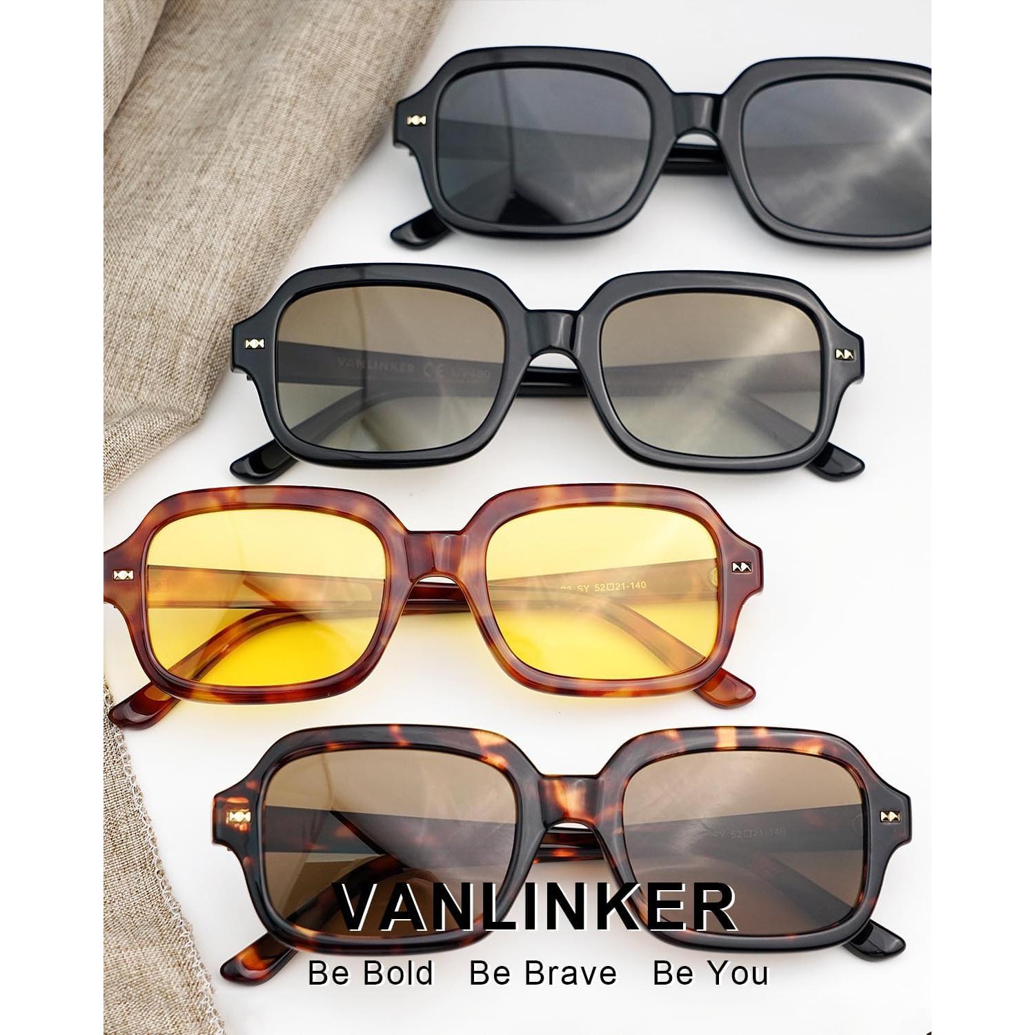 Gafas de sol polarizadas retro VL9832 unisex cuadradas