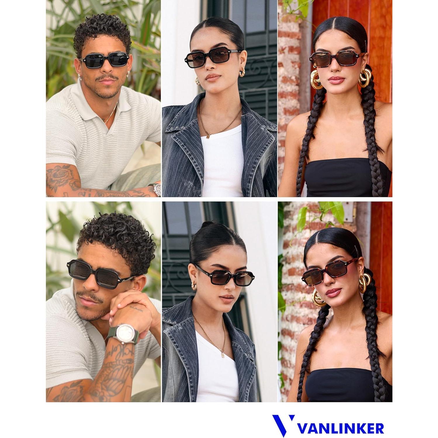 Gafas de sol polarizadas retro VL9832 unisex cuadradas