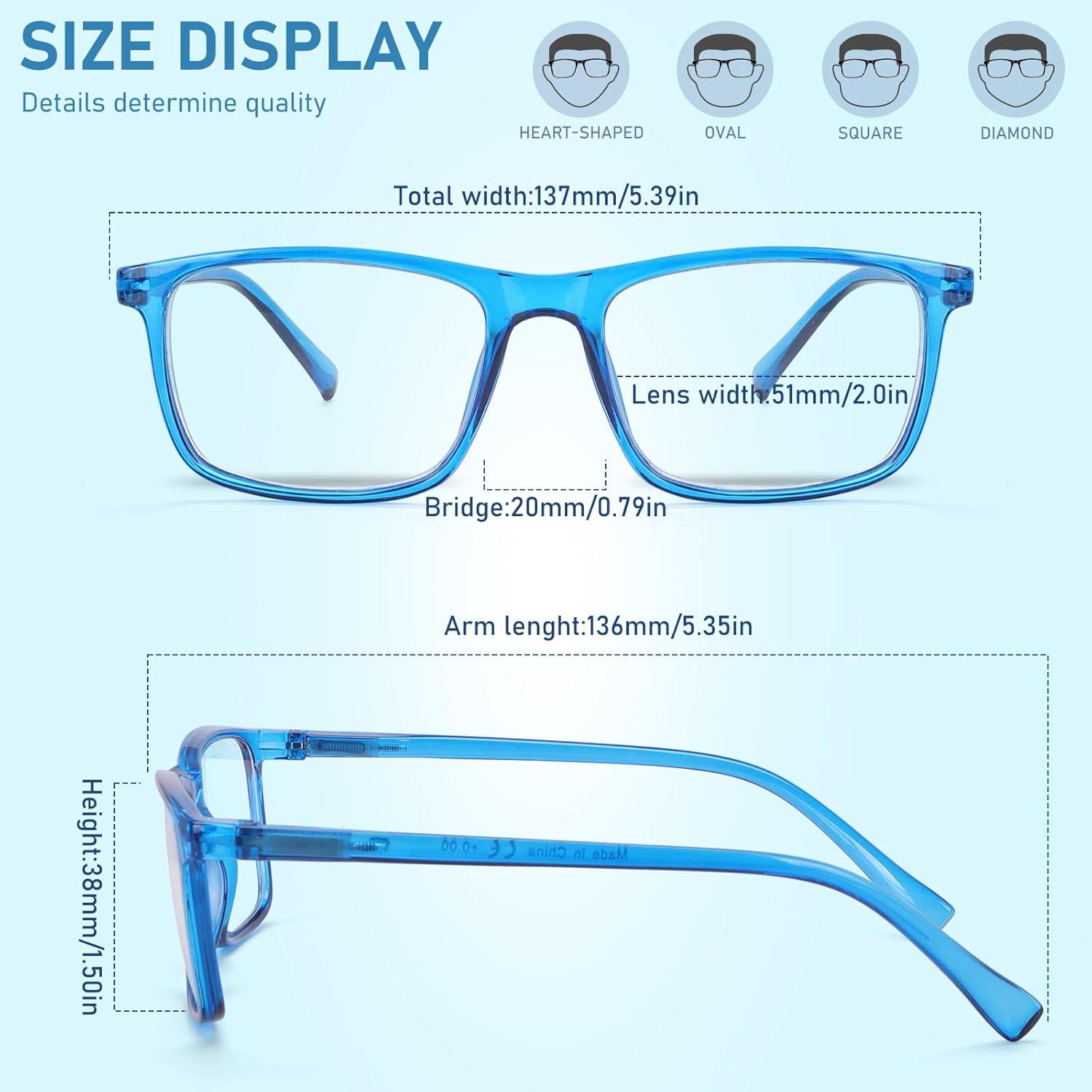 Paquete de 6 Gafas de Lectura TRENVIE Bloqueo Luz Azul