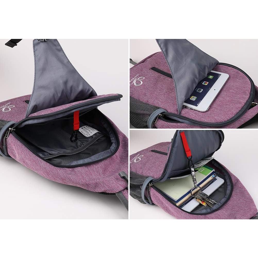 Mochila Cruzada WATERFLY US-XB-C Púrpura 38x17x8 cm