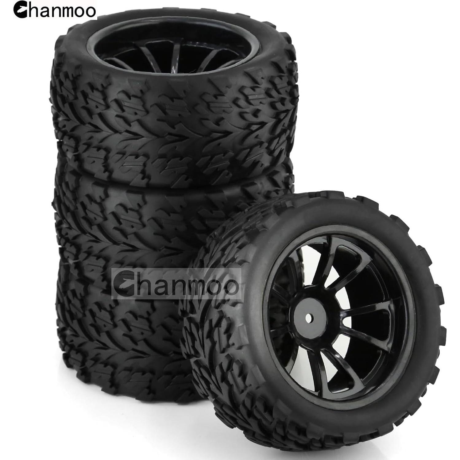 Neumáticos RC 1/10 Chanmoo Off Road 118mm 4PCS Negro