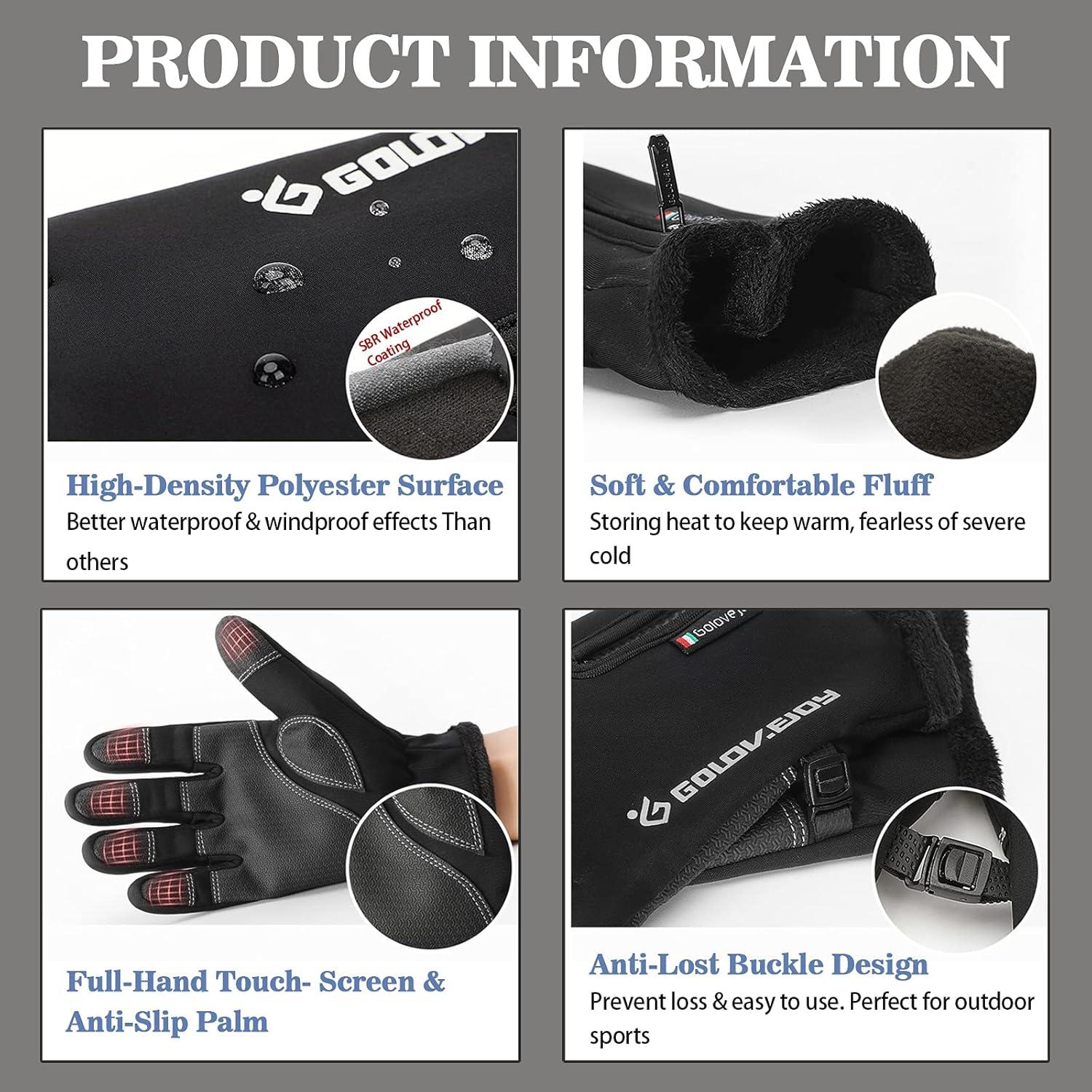 Guantes de Ciclismo de Invierno LSAMA Antideslizantes Medianos