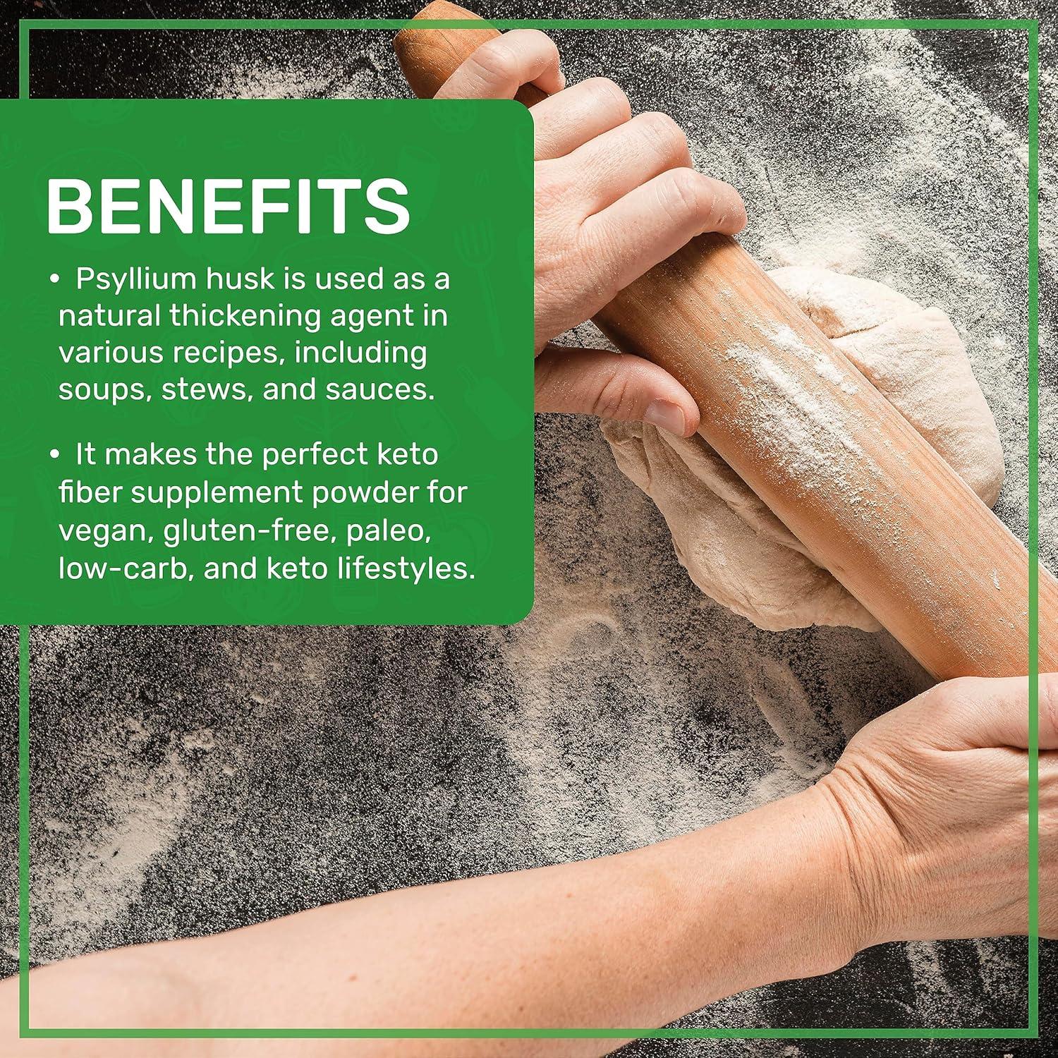 Psyllium Husk Entero Orgánico Jiva 800g - Sin OGM, Keto