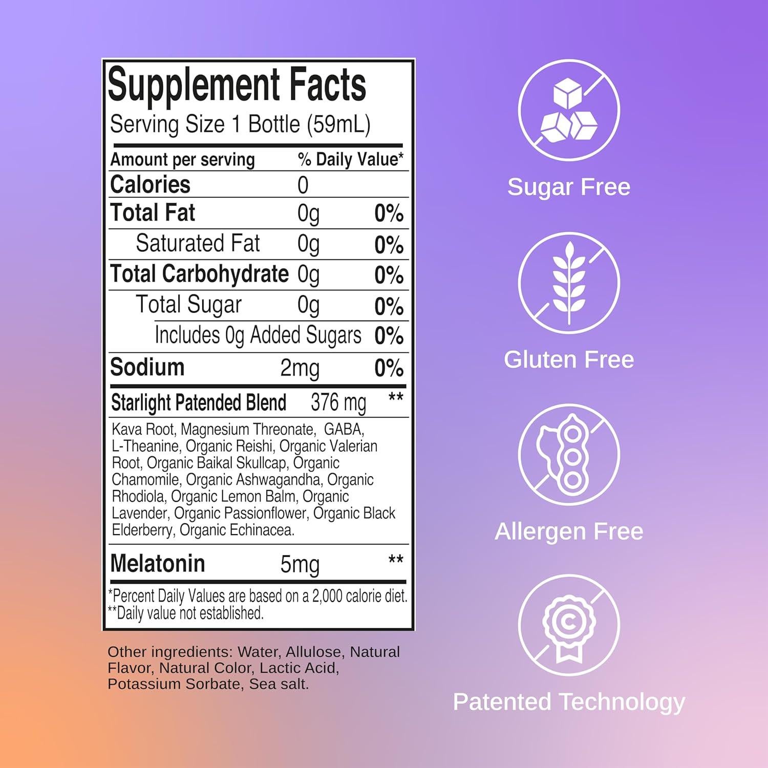 SAGA Starlight Shot para Dormir 59 ml - Orgánico y Vegano