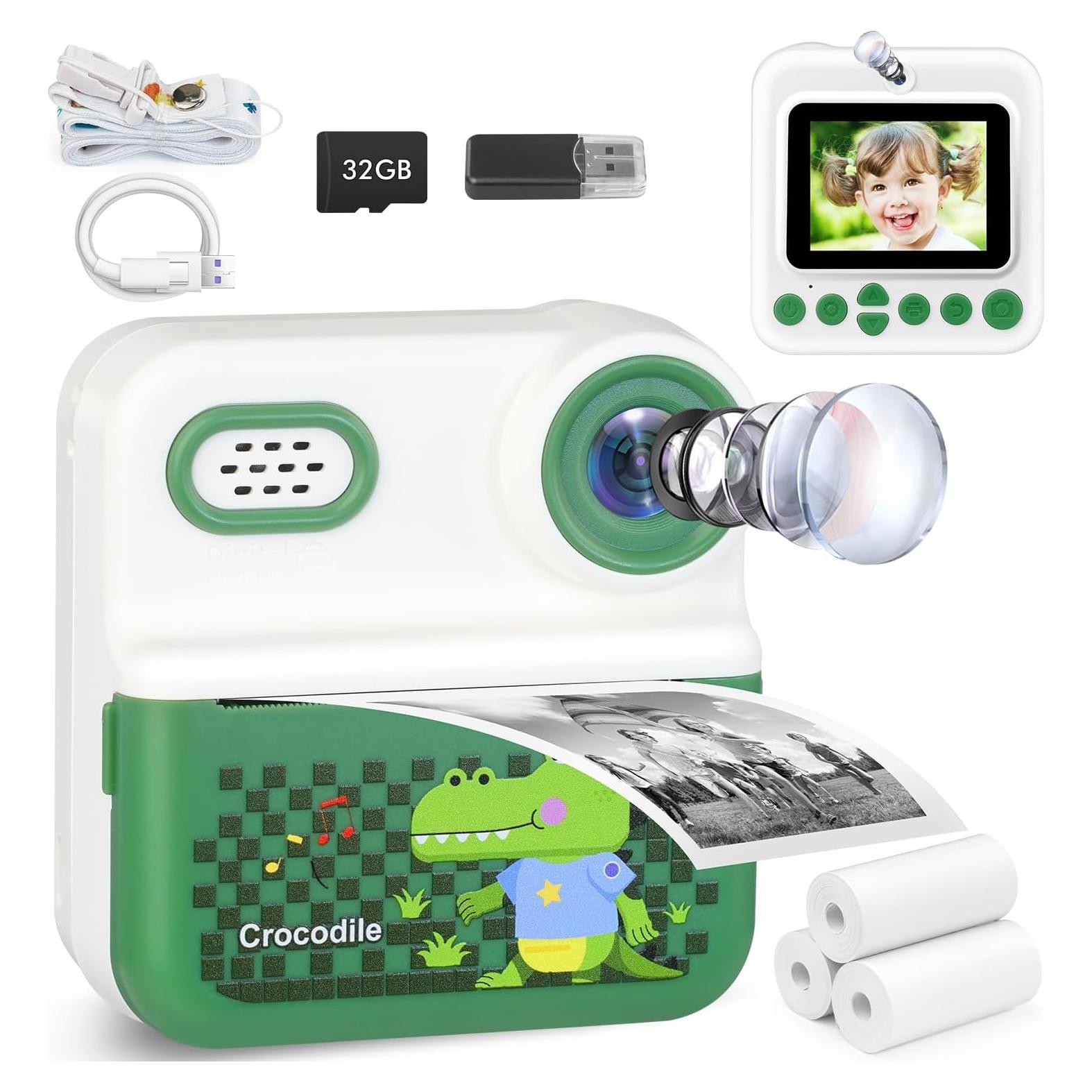 Cámara Instantánea para Niños PIUYGNFA I2 Verde 48MP 1080p