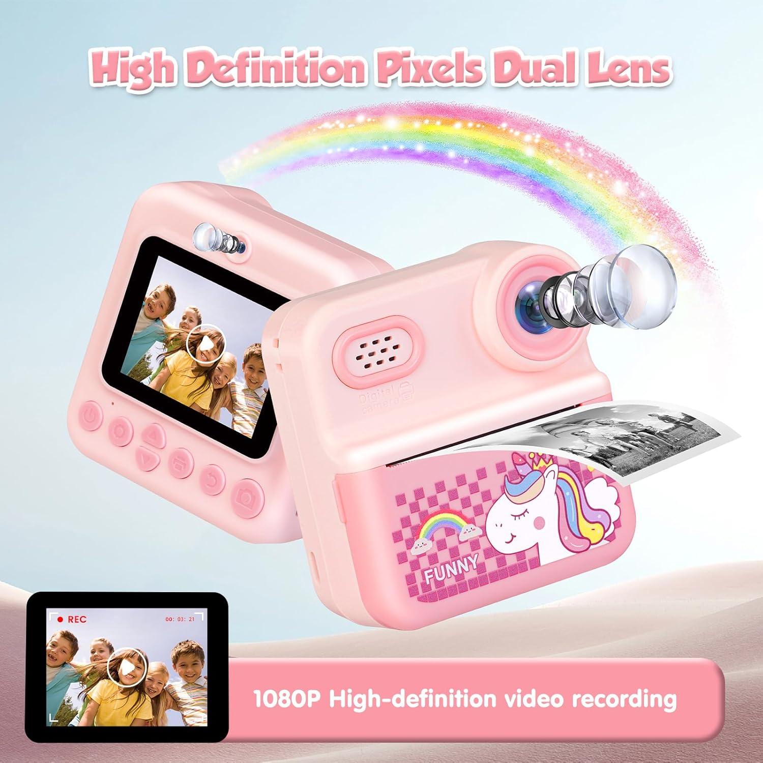 Cámara Instantánea para Niños PIUYGNFA I2 Verde 48MP 1080p