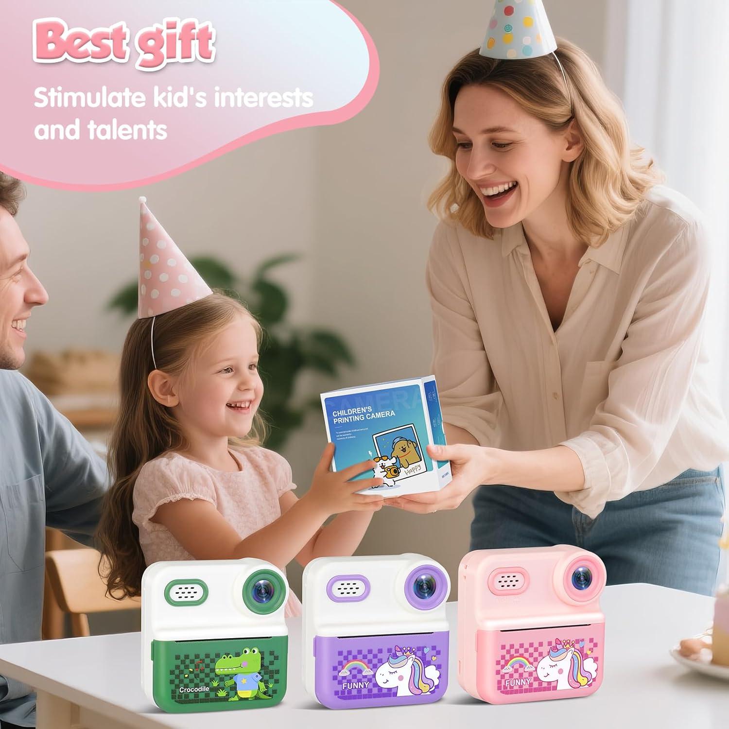 Cámara Instantánea para Niños PIUYGNFA I2 Verde 48MP 1080p