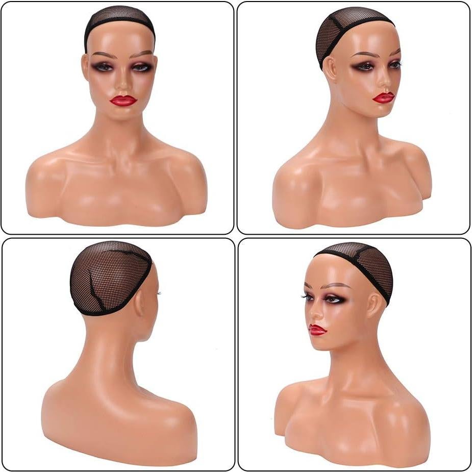 Cabeza de Maniquí Femenina Realista Nunify 52 cm con Hombros