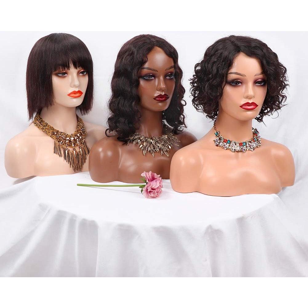 Cabeza de Maniquí Femenina Realista Nunify 52 cm con Hombros