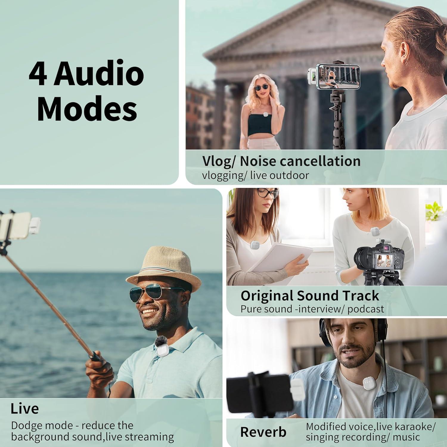 Micrófono Inalámbrico Lavalier Tokdance TDS7 para Vlogging