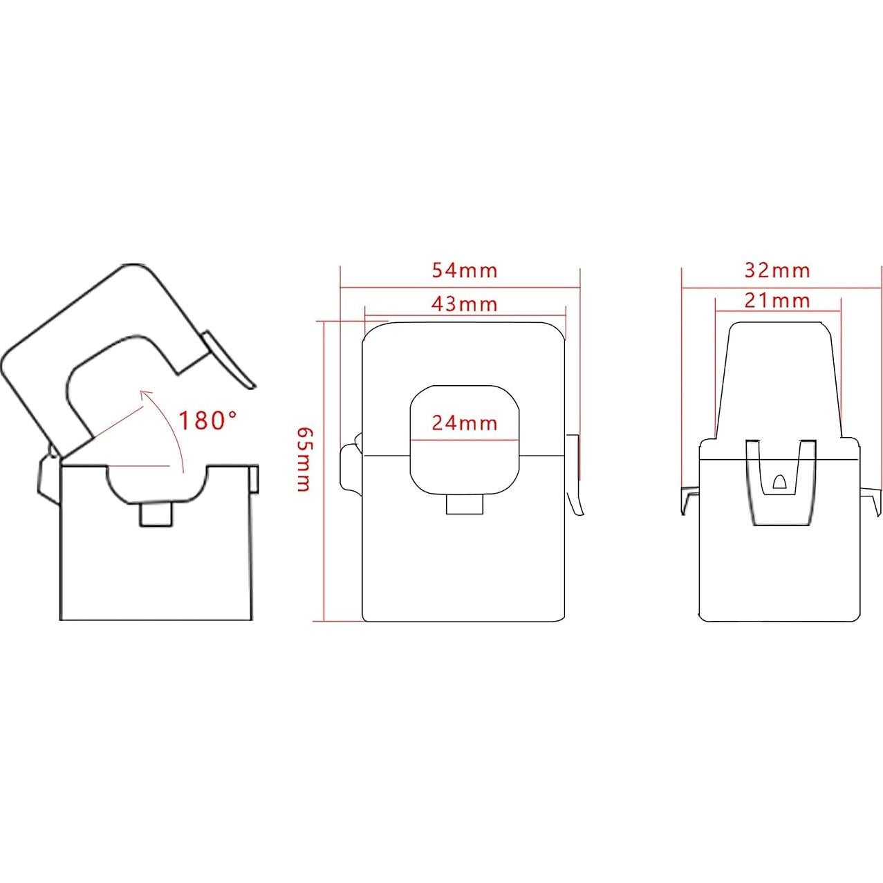 Transformador de Corriente AC Nodehawk 100A 5.41x3.20cm