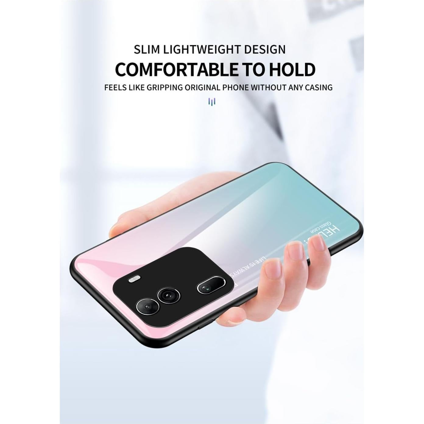 Funda de Teléfono Rfvzubemok para Vivo S1 4G 1907 Negra 3 Capas