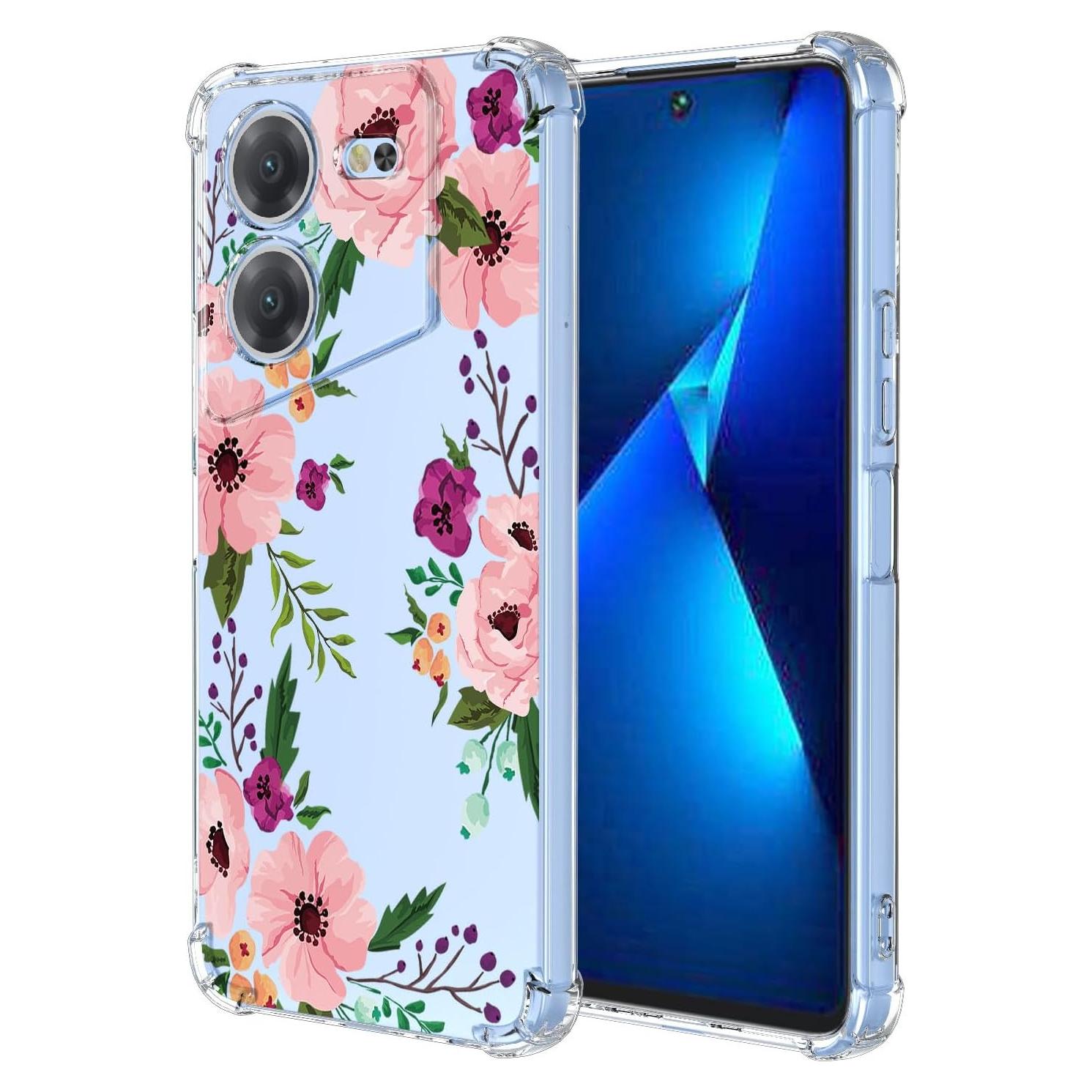 Funda Floral para Tecno Pova 5 5G - TPU Transparente y Suave