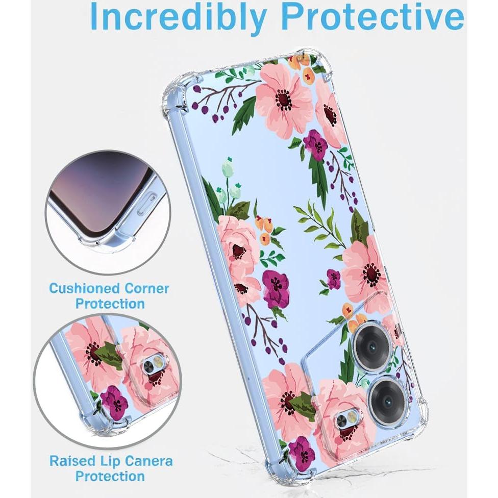 Funda Floral para Tecno Pova 5 5G - TPU Transparente y Suave