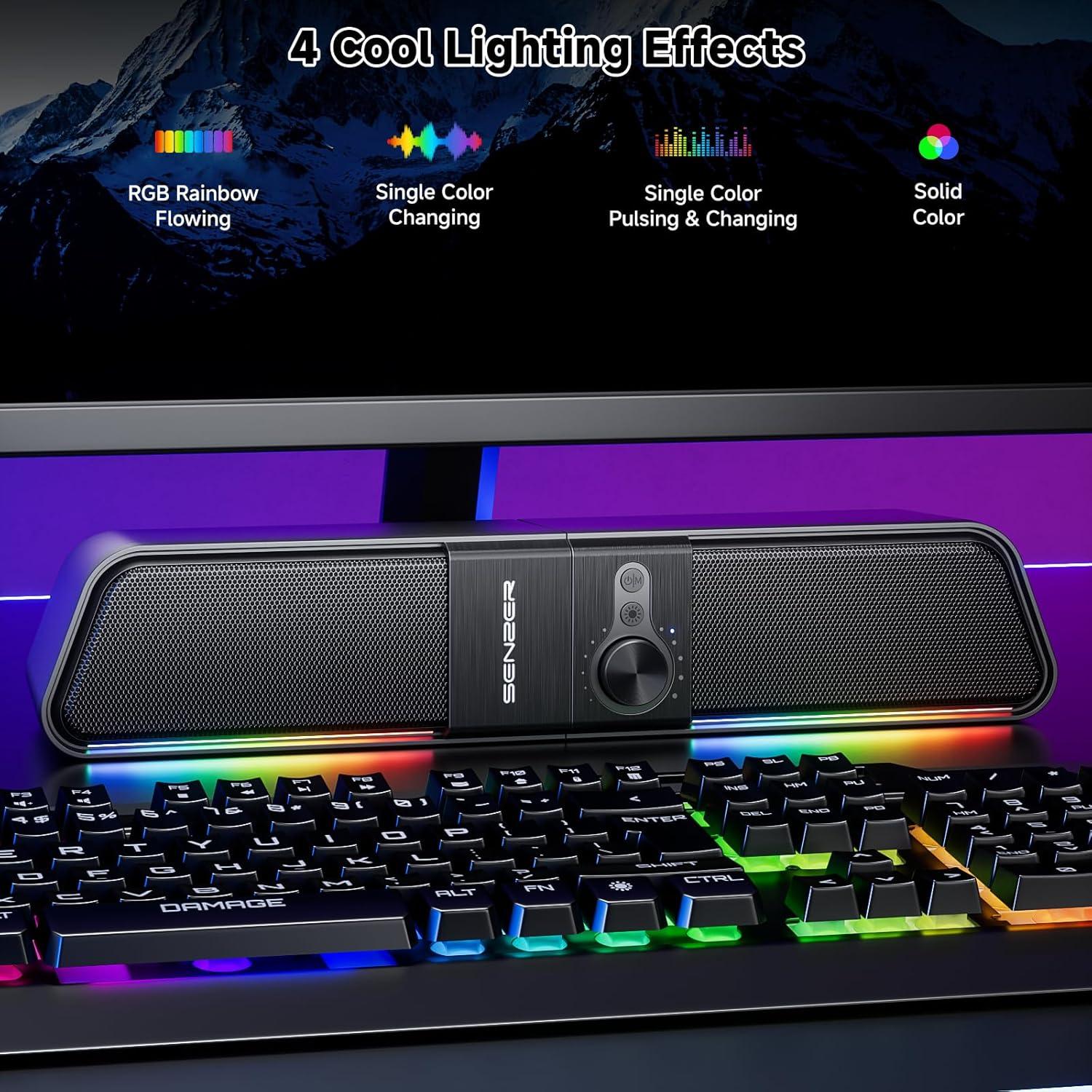 Altavoces Bluetooth SENZER CS20 2 en 1 con Luz RGB