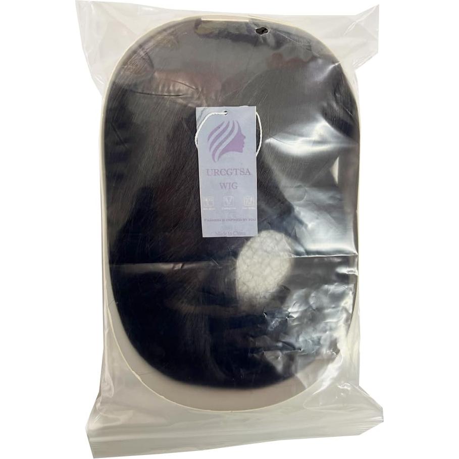 Peluca Sintética Negra URCGTSA 55.88 cm Larga con Flequillo