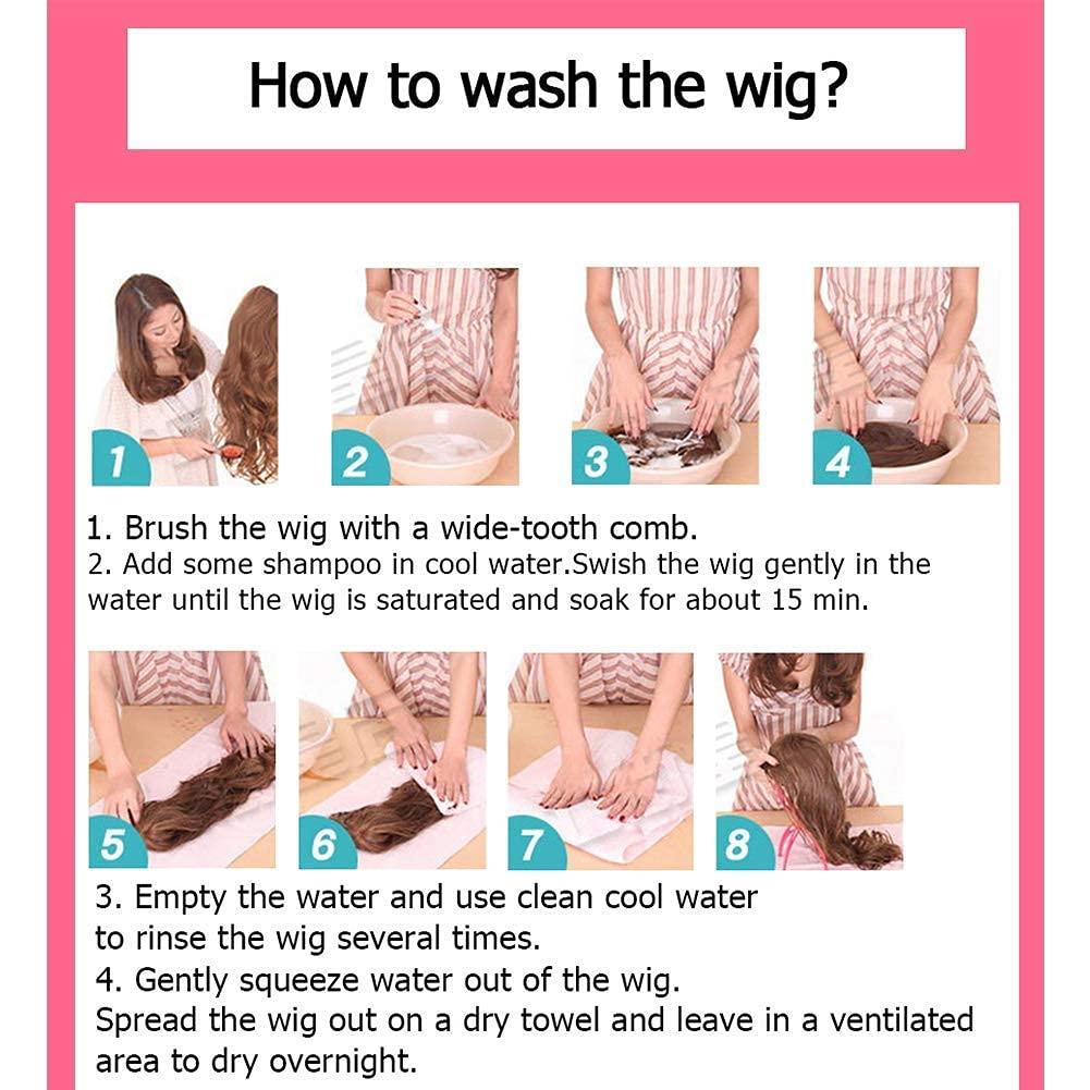 Peluca Sintética Negra URCGTSA 55.88 cm Larga con Flequillo