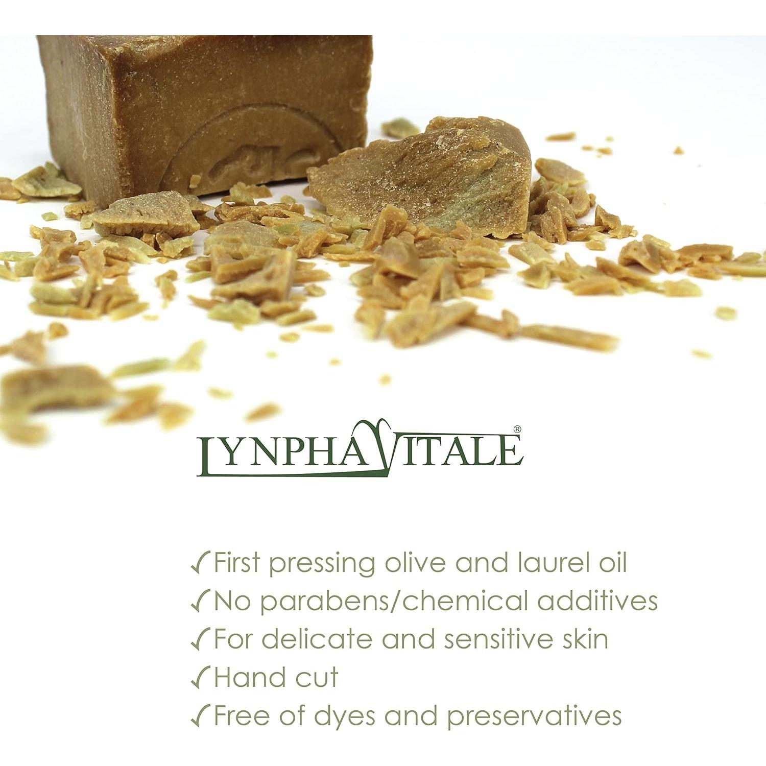 Jabón de Alepo LYNPHA VITALE 200g con Aceite de Oliva y Laurel