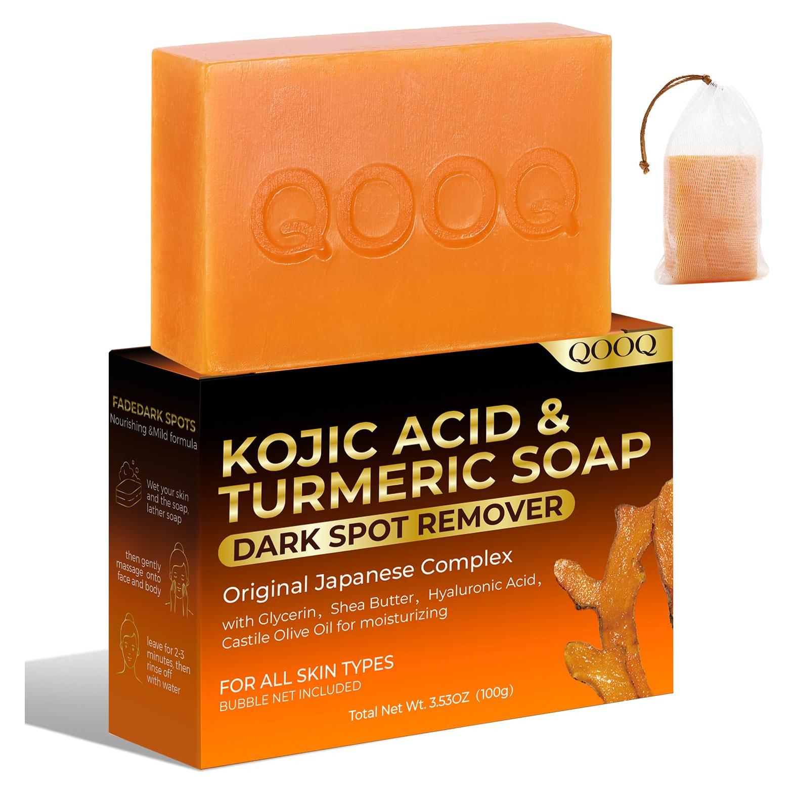 Jabón Aclarador QOOQ con Ácido Kójico y Cúrcuma 100g