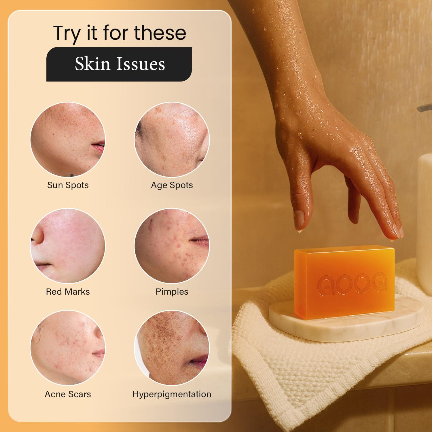 Jabón Aclarador QOOQ con Ácido Kójico y Cúrcuma 100g