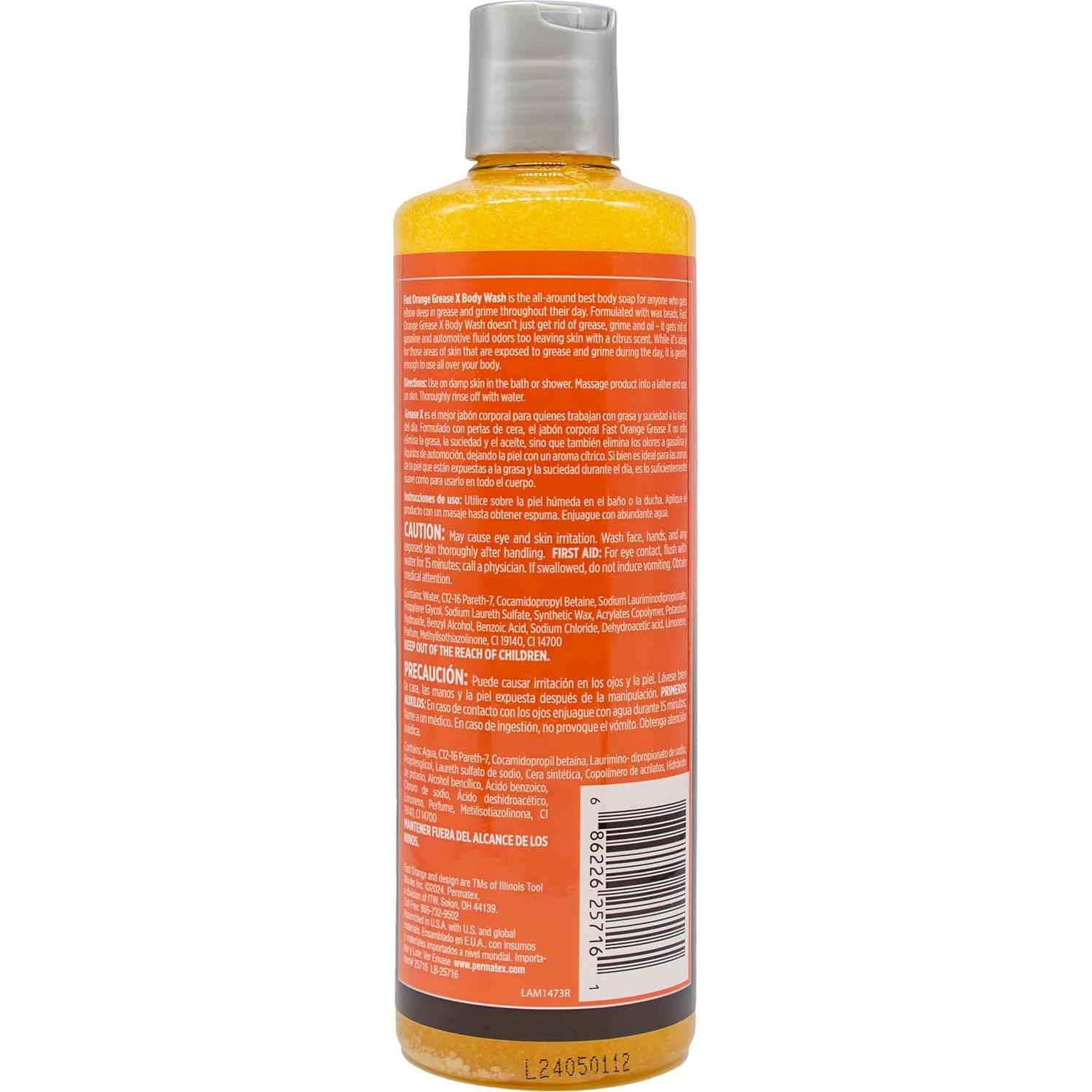 Jabón Corporal Fast Orange Grease X 16 Oz - Exfoliante Hidratante