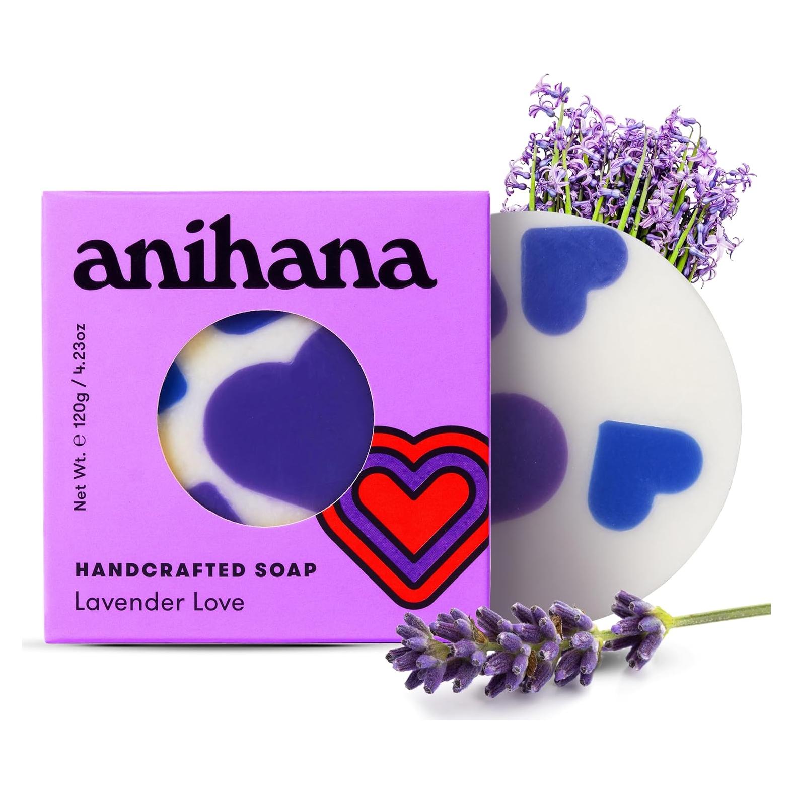 Jabón Natural Anihana 120g con Aceite de Coco y Lavanda