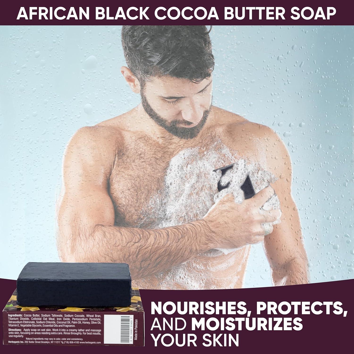 Jabón Negro Africano Herboganic con Manteca de Cacao 100g