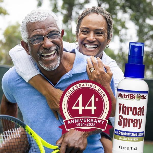 Spray para la Garganta NutriBiotic 118 ml - GSE, Zinc y Mentol