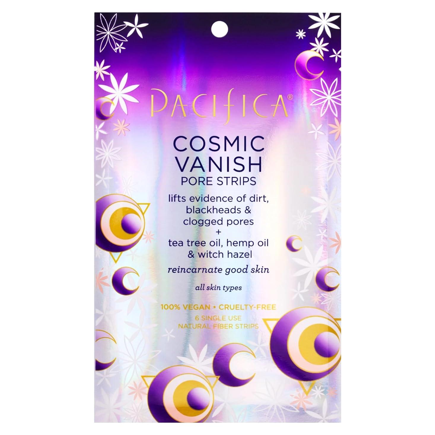 Pacifica - Blackhead Remover Pore Strips - 2-PACK Cosmic Vanish - for Nose, Chin & Forehead - Deep Cleansing Nose Strips w/Instant Pore Unclogging - Oil-Free Vegan Dermatologist Tested