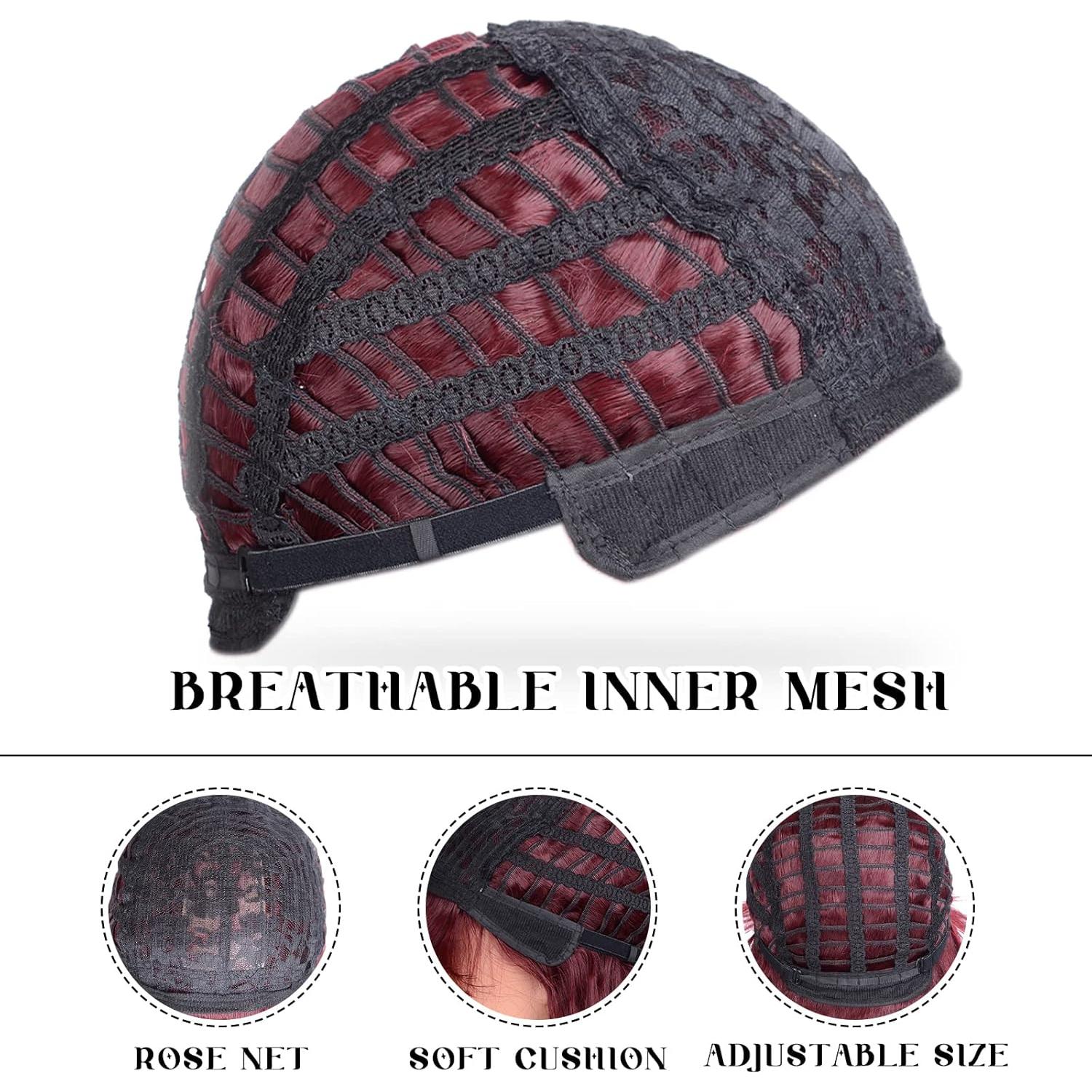 Peluca Bob Burdeos Aida Ble Sintética Corta para Mujeres