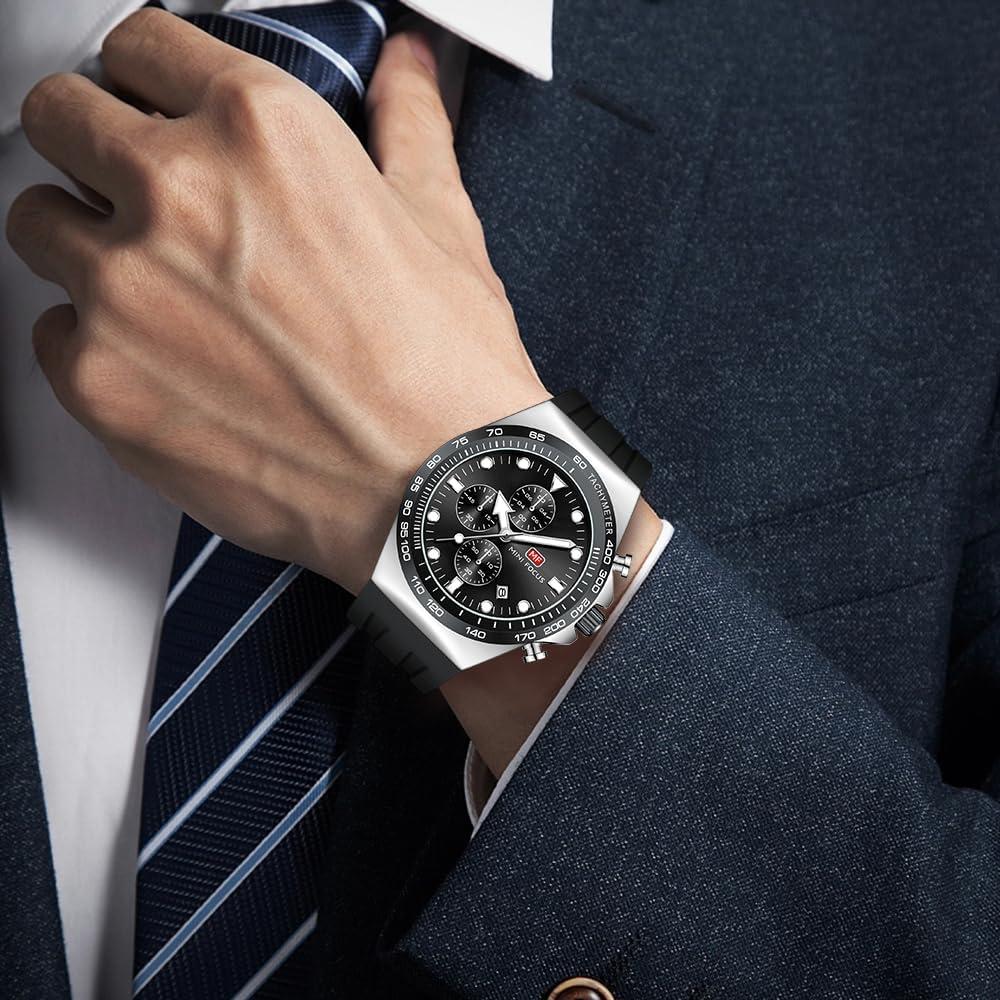 Reloj deportivo militar AIMES para hombres cronógrafo 47mm