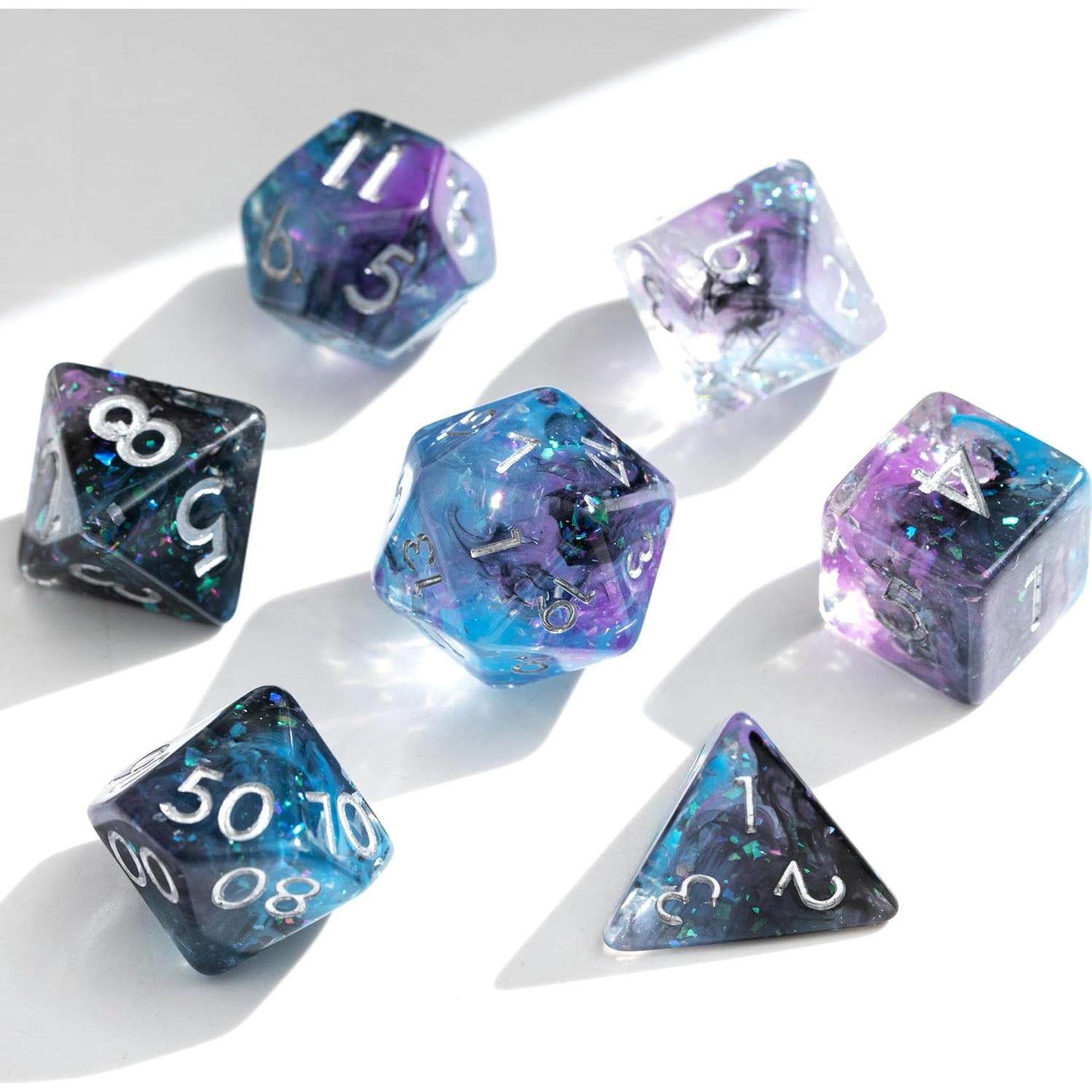 Juego de Dados Poliedricos Soar Forge - 7 Piezas Resina Astral