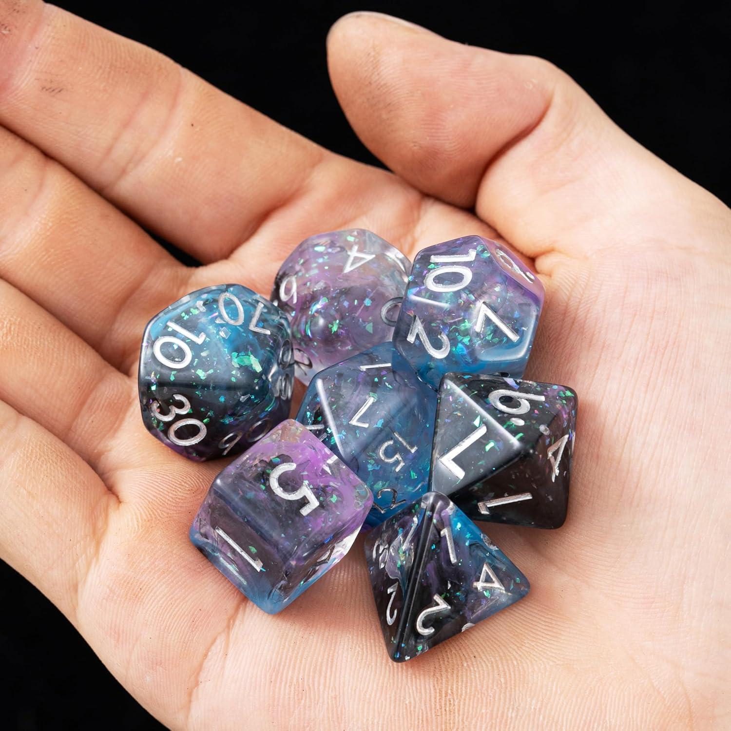 Juego de Dados Poliedricos Soar Forge - 7 Piezas Resina Astral