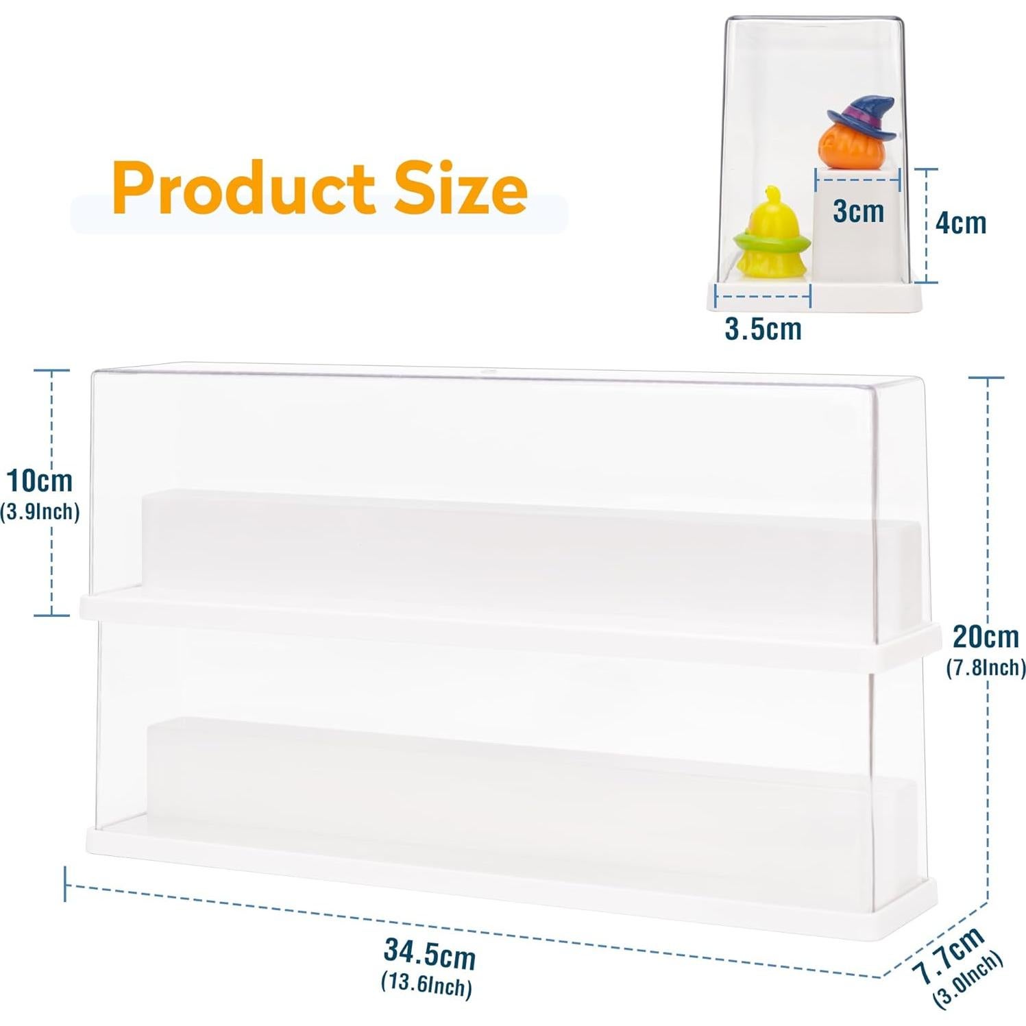 Estuche de exhibición acrílico JOYMOMO 4 capas 36.5x21 cm beige