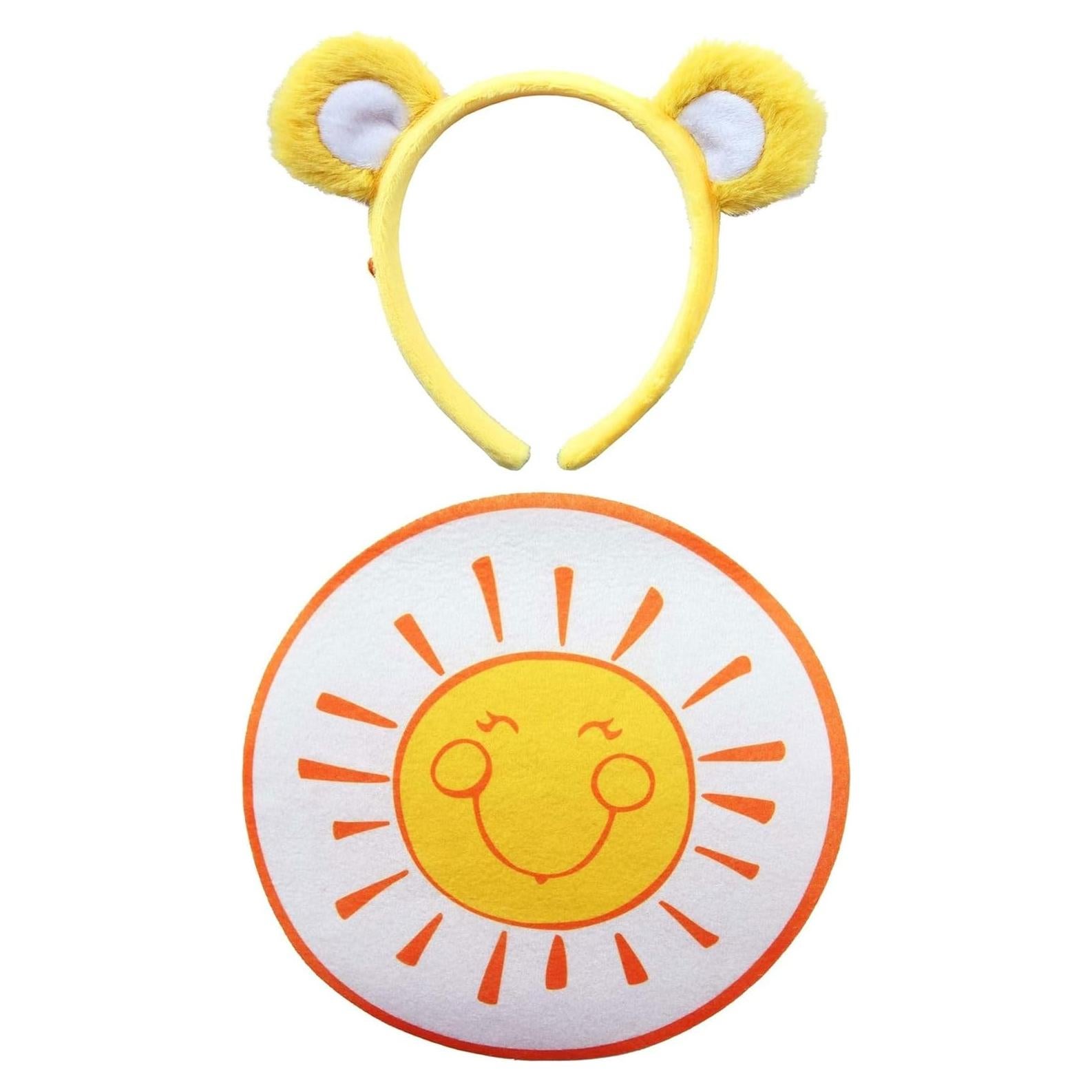Kit de disfraz Care Bears Funshine Bear con diadema y parche