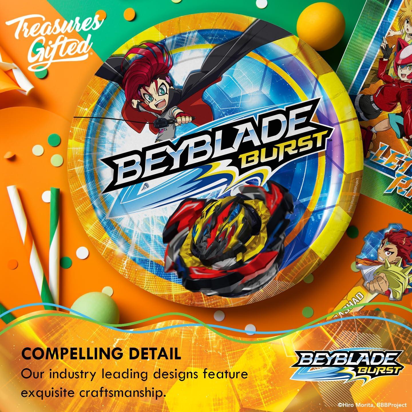 Set de Fiesta BEYBLADE BURST para 16 Invitados - Platos, Vasos y Servilletas