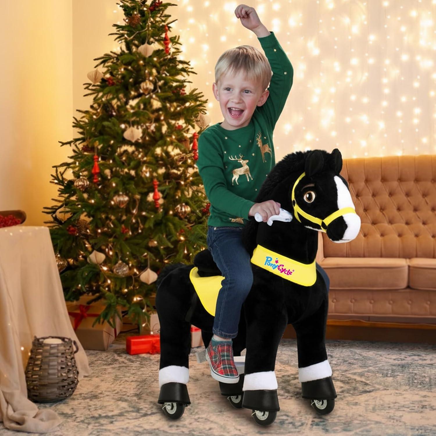 PonyCycle Caballo Negro para Montar Modelo E338 - 76 cm